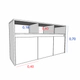 Mueble Juguetero Guardado Organizador 3038 Juguetes Ruedas Nevado con Everest