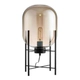 Lampara De Mesa Rita Vidrio Ambar E27 Negro