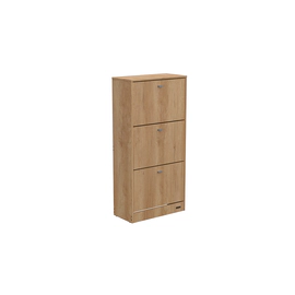 Zapatero Botinero Mosconi 3 Puertas Melamina Nebraska Natural