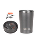 Vaso con Doble Pared Waterdog AMERICAN380DGF 380 ml Gris Acero