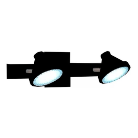 Aplique Pared Spot 2 Luces Oslo Liston Negro