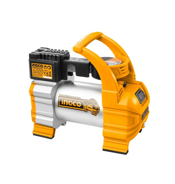 COMPRESOR DE AIRE PORTATIL ENCHUFE 12V-140PSI (10BAR) INGCO AAC1408