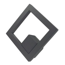 Aplique Led Rombo Chaya 10W Calido 22Cm Negro