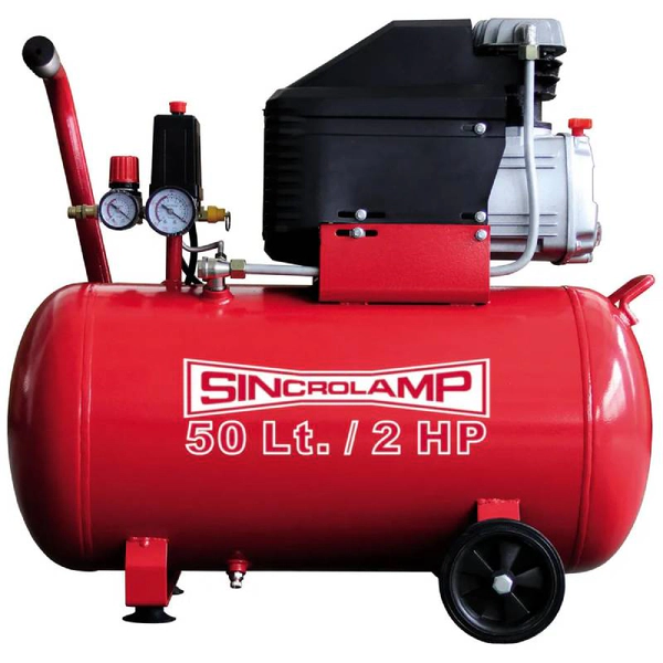 COMPRESOR DE AIRE SINCROLAMP - ROJO 50L 2 HP 220V (N92-50C-2M)
