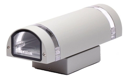 Aplique Lampara Exterior Oda Ii Aluminio 220V Blanco