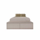 Cama PRO EMC 140 cm con 6 cajones y 2 zapateros Blanco