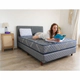 Sommier King Size 2x2 Y Colchón De Alta Densidad Firm Gris