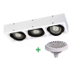 Aplique Plafon Box Lampara Ar111 3 Luces Led Cardanico 36w Neutro