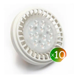 Pack X 10 Lamparas Ar111 Led Candil 12W 100W 830 Lm Neutro
