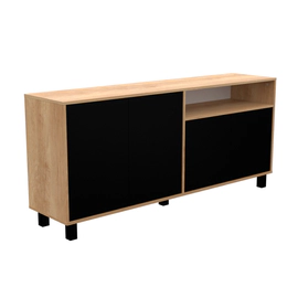 Vajillero Mosconi Doors 170 Melamina Nebraska Natural/Negro