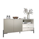 BAHIUT TABLES 4253 GCN METALWOOD - GRIS CLARONEVADO 2 CAJONES 2 PUERTAS