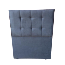 Respaldo ELM pana 100 capitone cuadrado con costura gris