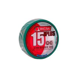 CINTA AISLADORA VERDE DE PVC AUTO EXTINGUIBLE X 20M TACSA