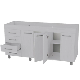 BAJOMESADA ORLANDI JA 620 PREMIUM - JACARANDA 4 PUERTAS 4 CAJONES