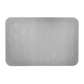 INDIVIDUAL LANDON DE PU RECTANGULAR SET X 6 GRIS CON TRAMADO