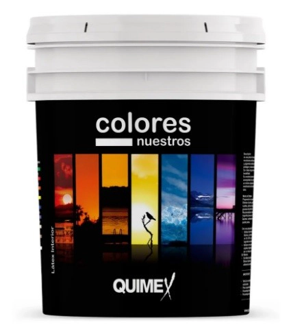 LATEX INTERIOR AZUL GRACIAR 4L QUIMEX COLORES NUESTROS 8998