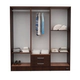 Placard Mosconi 6 Puertas 2 Caj Melamina Dakar Wengue