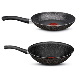 SET SARTEN Y WOK TEFAL STONE EFF L2Z1IVB81 24 Y 28CM