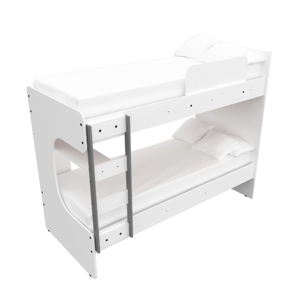 Cama Cucheta Mosconi Milenial Doble Juvenil Melamina Blanco
