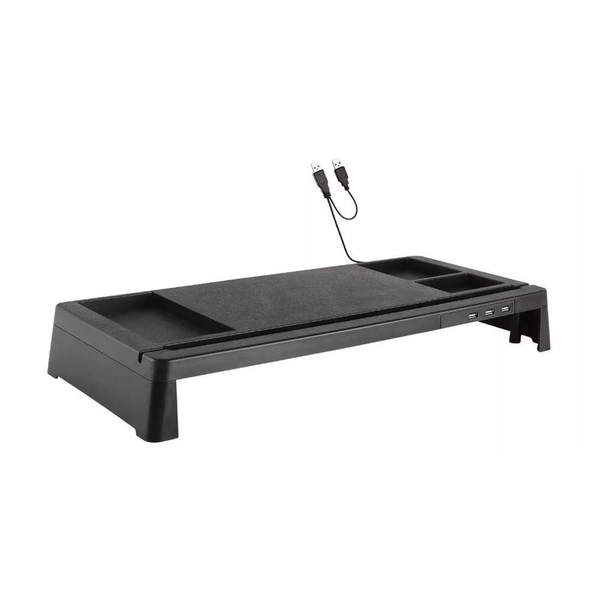 BASE ONEBOX ERGONOMICA DE ESCRITORIO OB-SUSB CON ORGANIZADOR Y PUERTO USB