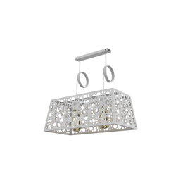 Colgante Rectangular 2 Luces Blanco E27