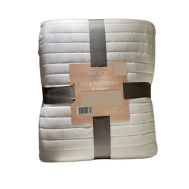 Cubrecama Quilt Brescia 1 1/2 plaza Urban Blanco
