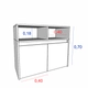 Mueble Juguetero Guardado Organizador 3037 Juguetes Ruedas Blanco