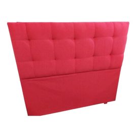 Respaldo Para Sommier 2 Plazas 140cm Chenille Capitone Rojo