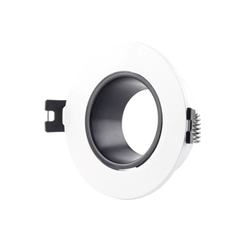 Spot Embutido Redondo Dicroica Nis1 Antidesl Gu10 90 X 29 Mm Blanco Negro