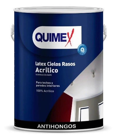 LATEX INTERIOR CIELORRASO ANTIHONGO 20L QUIMEX COLORES NUESTROS 2046