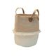 CESTO LANDON HYPE REDONDO FLECOS BEIGE Y BLANCO