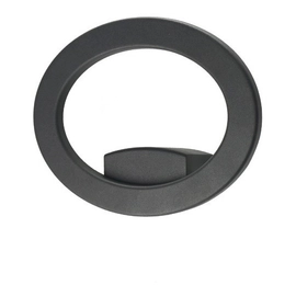 Aplique Led Oval Ramen 10W Calido 20Cm Negro