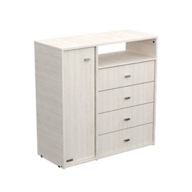 Cómoda Cajonera Mosconi 4 Cajones 1 Puerta Melamina Venezia