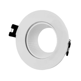 Spot Embutido Redondo Con Mov Antidesl Emi1 Gu10 90 Mm Blanco