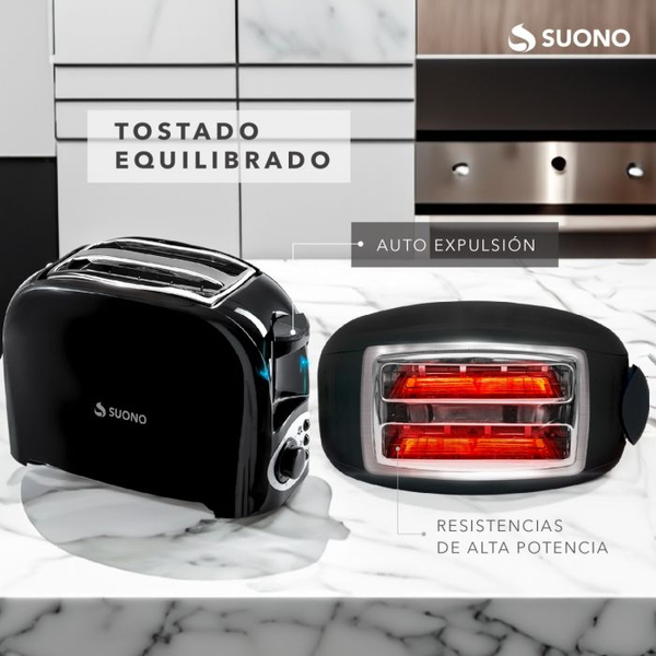 TOSTADORA ELECTRICA SUONO HOG0159 NIVELES RANURAS 750W Garbarino