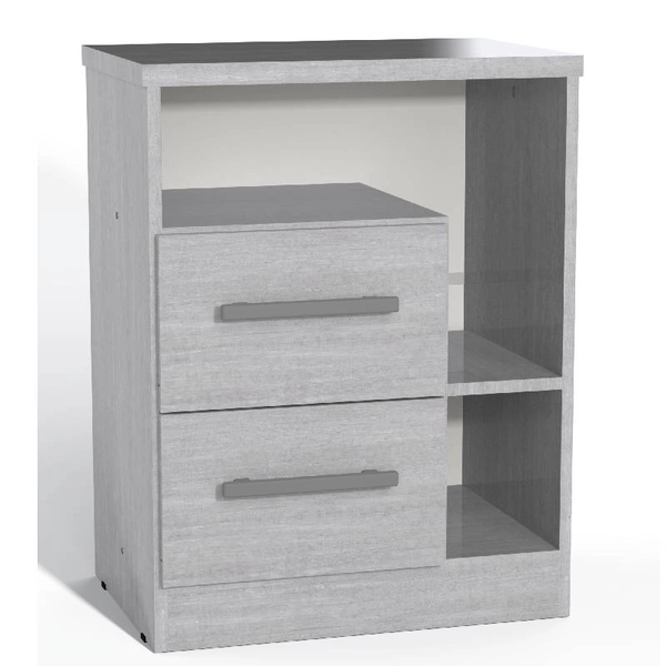 MESA DE LUZ ORLANDI JA 115 PREMIUM - JACARANDA 2 CAJONES REVERSIBLES