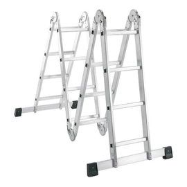 Escalera Aluminio Articulada Plegable 4x3mt Lusqtoff Le300