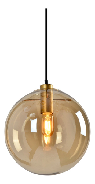 Colgante Caramel Cristal Redondo 300Mm E27 Ambar