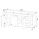 BAJOMESADA ORLANDI BW 3001 BAHIA - BLANCOWENGUE 3 PUERTAS 3 ESTANTES 3 CAJONES