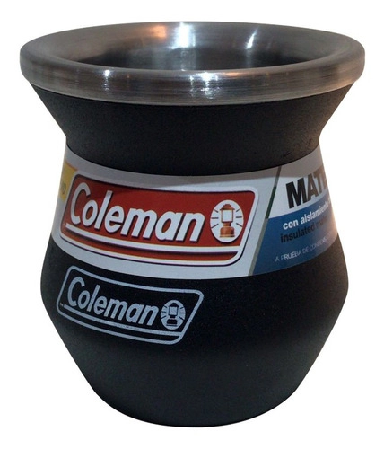 Mate Térmico Coleman Acero Inoxidable Termico 220ml Negro