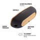 PARLANTE PORTATIL MARLEY EM-JA014-SB BAG OF RIDDIM 2 BLUETHOOTH MADERA Y NEGRO