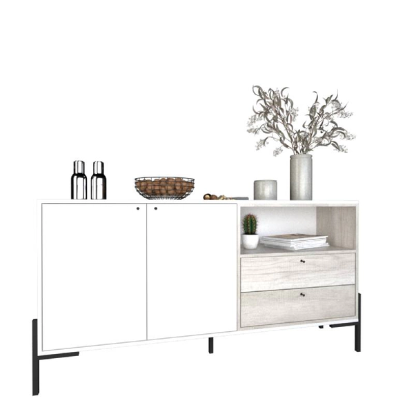 BAHIUT TABLES 4253 EVN METALWOOD - EVERESTNEVADO 2 CAJONES 2 PUERTAS