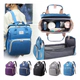 MOCHILA MATERNAL BOLSO CUNA BEBE CAMBIADOR PLEGABLE - AZUL - GRIS - GRIS + ROSA
