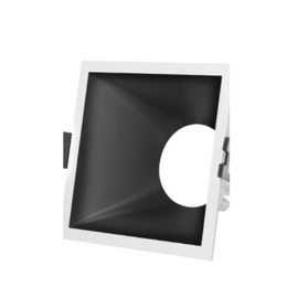 Spot Embutido Cuadrado Dicroica Fijo Bersh1 Gu10 93 X 93 X 53 Mm Blanco Negro