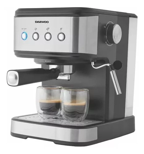Cafetera Express Daewoo Cm1000 20 Bares Color Plateado 1.5 L
