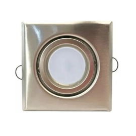Pack X10 Spot Embutir Led Cuadrado Luz 7W Calida Plata