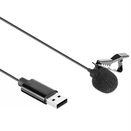 MICROFONO CORBATERO KANJI MIC-OMNI01 OMNIDIRECCIONAL LAVALIER 6 METROS USB PC N