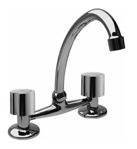 Griferia Para Cocina Hydros Viva Cromo 105211 Doble Comando