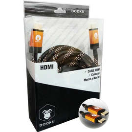 CABLE DOOKU DK-HN50 HDMI CONECTOR MACHO A MACHO GOLD 24K 5 MTS MALLADO