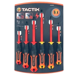 Juego de 6 Destornilladores Tactix TX205601 Aislados STD/PH